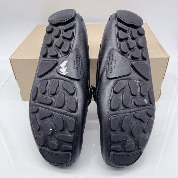 Salvatore Ferragamo Mens NEVADA Black Leather Slip On Loafers Shoes US 10.5 EE - Picture 10 of 13